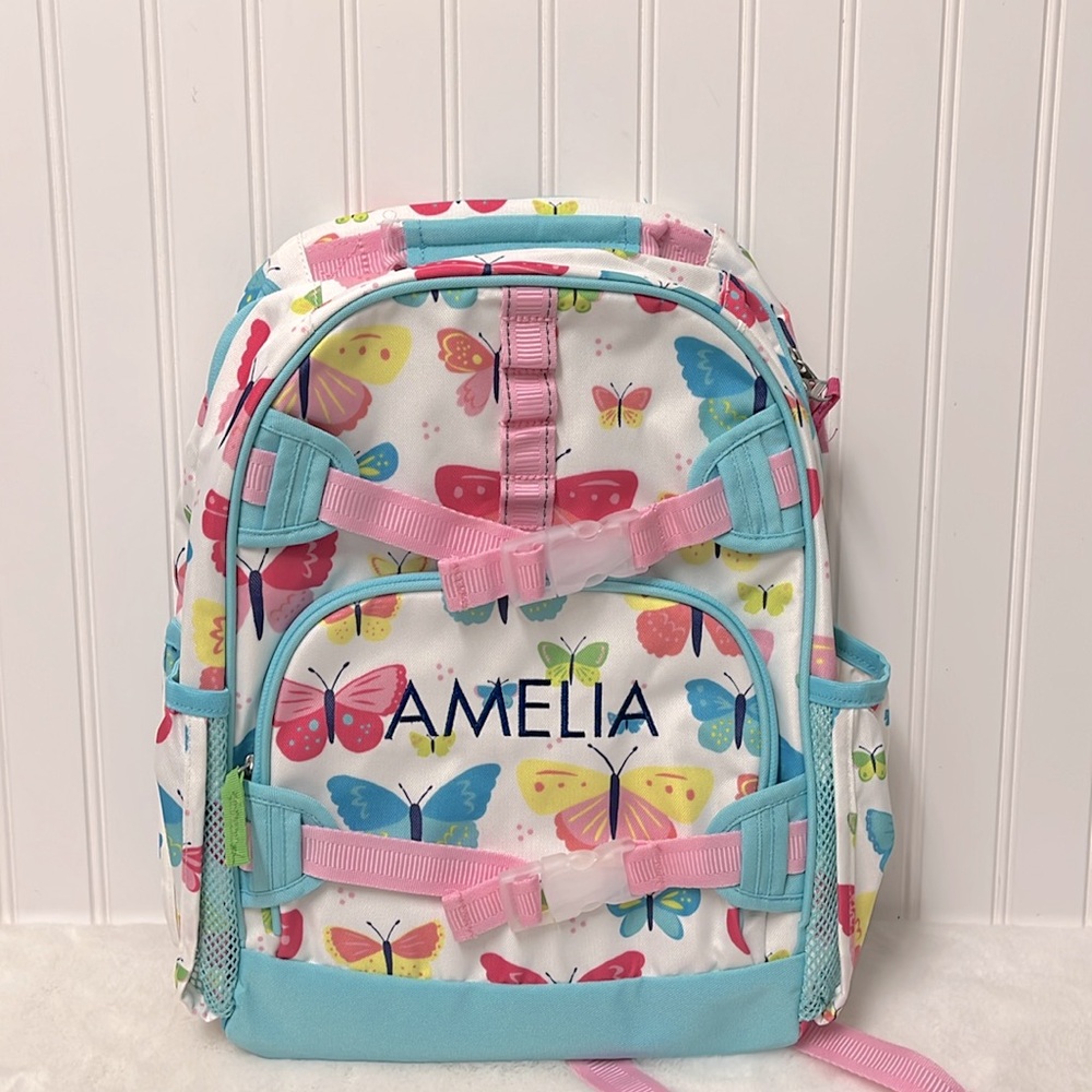 Pottery Barn Kids Mackenzie large backpack butterfly